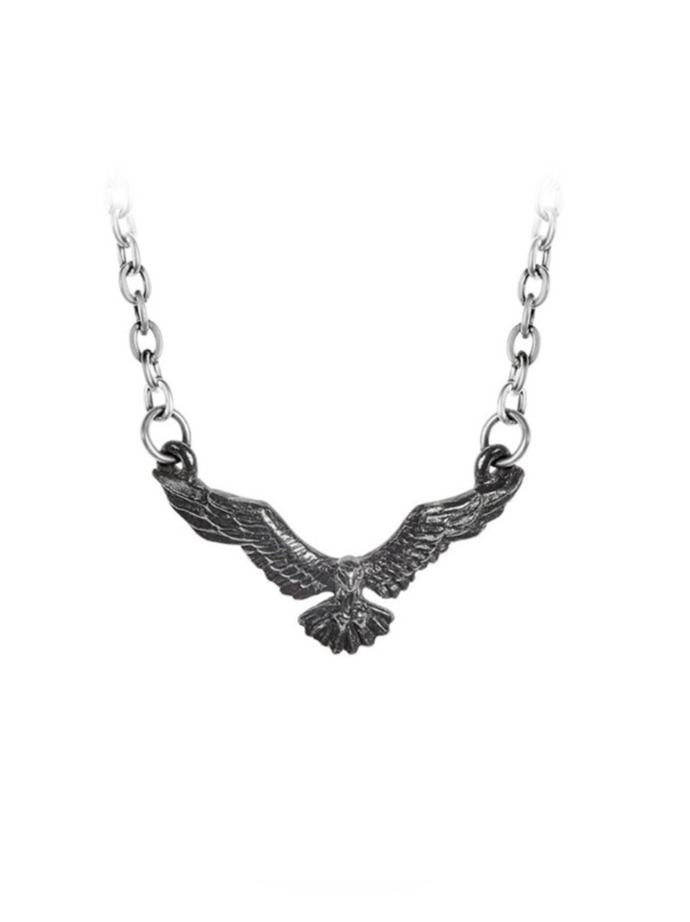 Dainty Black Raven 'Ravenette' Necklace Alchemy Gothic made in UK